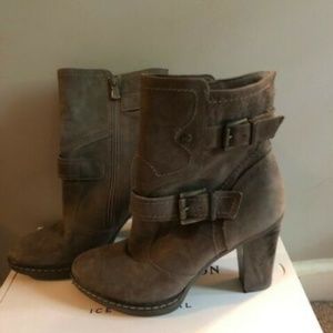 Nero Giardini Italian Gray/Taupe Leather Boots 39